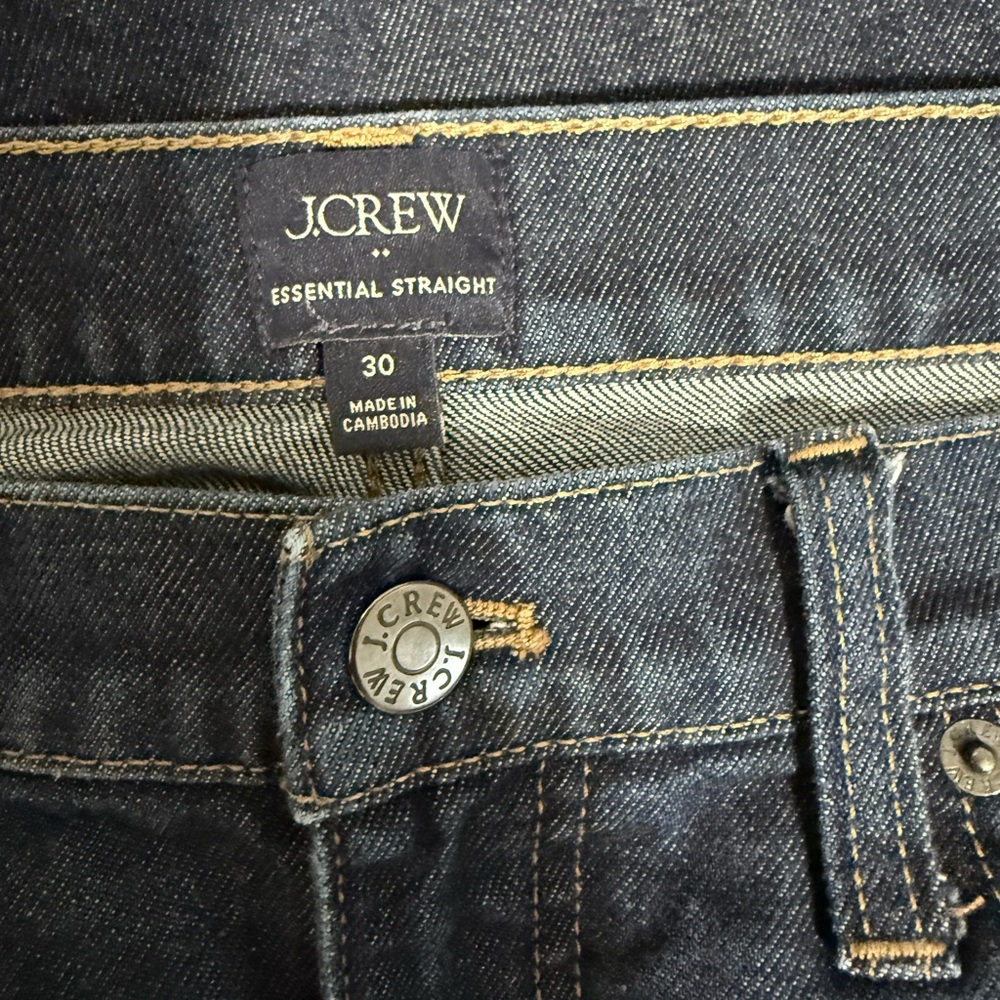 J. Crew Women's Straight Leg Jeans - Dark Blue size 30 - Picture 8 of 8